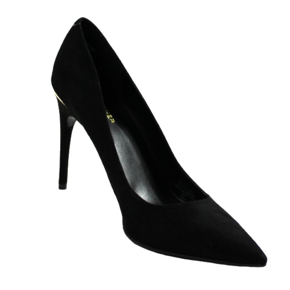 Marc Fisher MF Garick Gold Accent Stiletto Faux Suede Styling Heels, Siz… - Picture 2 of 7